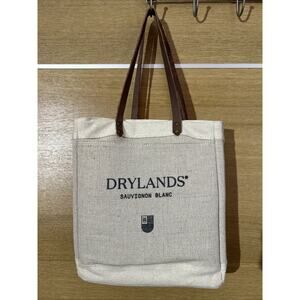 Jute and leather strap Insulated Wine Tote, Beige, holds 3-Bottles